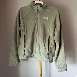 The North Face Windwall Green Full Zip Collared Jacket M Long Sleeve